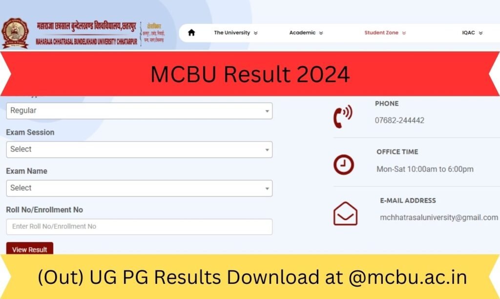 MCBU Result 2024