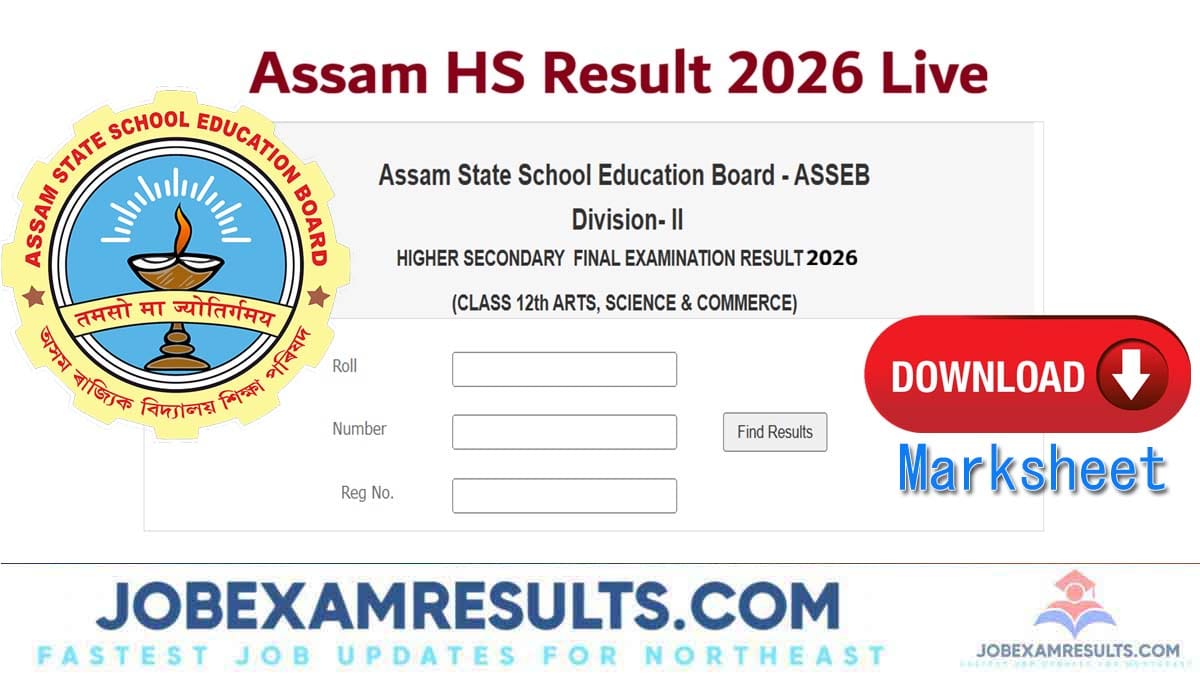 Assam HS Result 2026: Check AHSEC Class 12th Marksheet