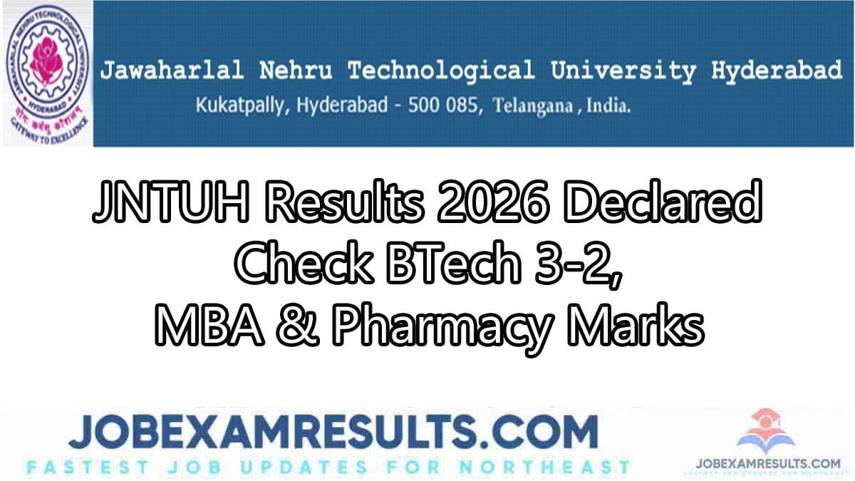 JNTUH Results 2026 Declared: Check BTech 3-2, MBA & Pharmacy Marks