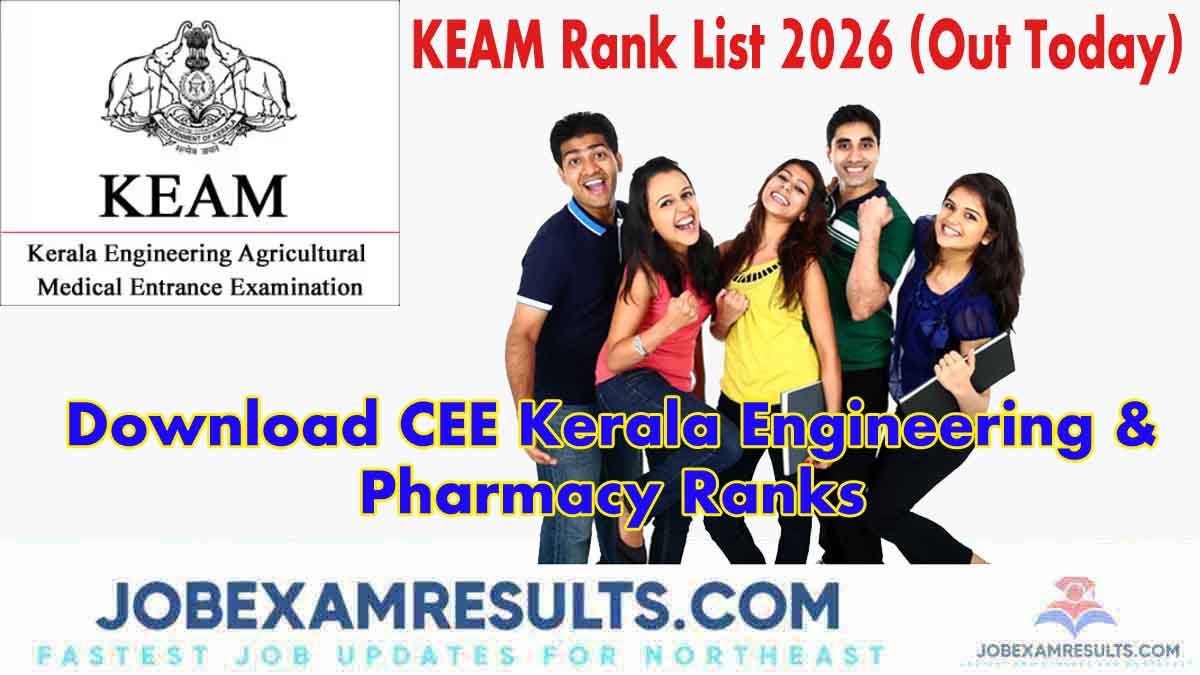 KEAM Rank List 2026 (Out Today) – Download List