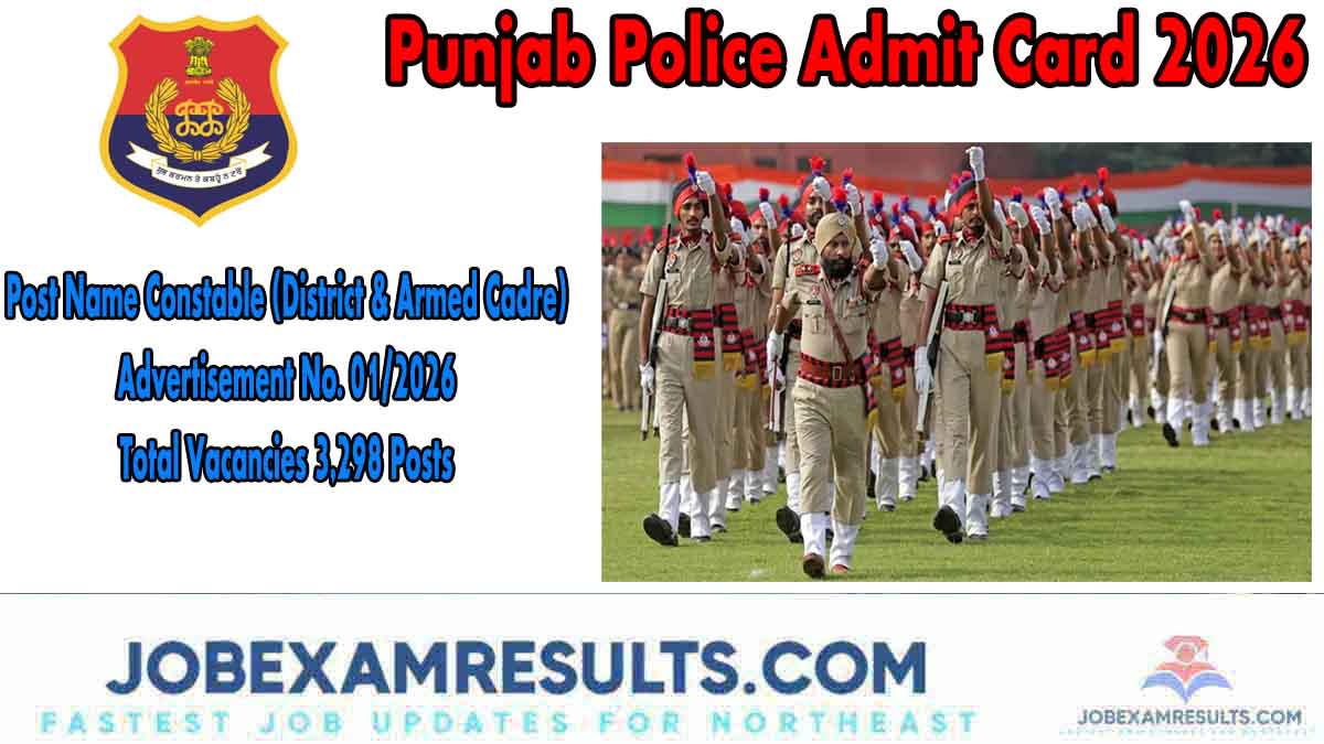 Punjab Police Admit Card 2026 Out: Download Constable Link